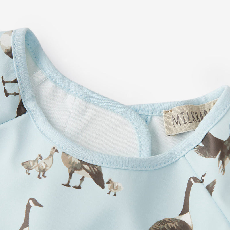Long Sleeve Pocket Bib (6-24M) - Goose by Milkbarn