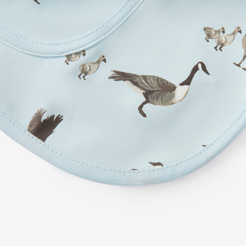 Long Sleeve Pocket Bib (6-24M) - Goose by Milkbarn