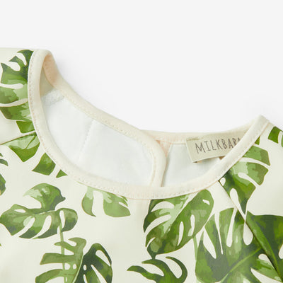 Long Sleeve Pocket Bib (6-24M) - Island Leaf by Milkbarn