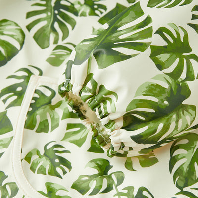 Long Sleeve Pocket Bib (6-24M) - Island Leaf by Milkbarn