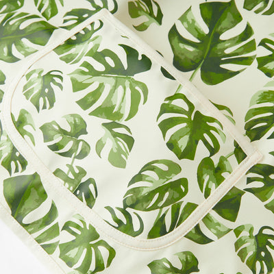 Long Sleeve Pocket Bib (6-24M) - Island Leaf by Milkbarn