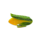 Corn-shaped toy on a white background