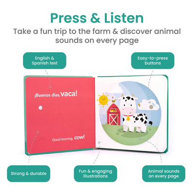 La Granja Bilingual Sound Book: Farm Animal Sounds by Binibi