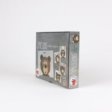 Packaging box with images of bears on a white background