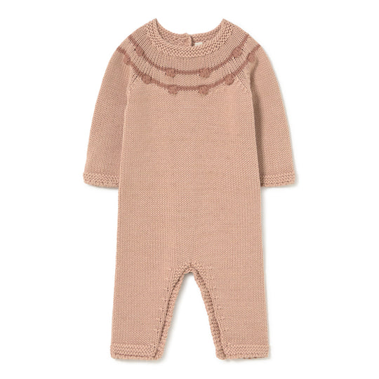 Knit Chickpea Romper - Candy/Bloom by Li & Me