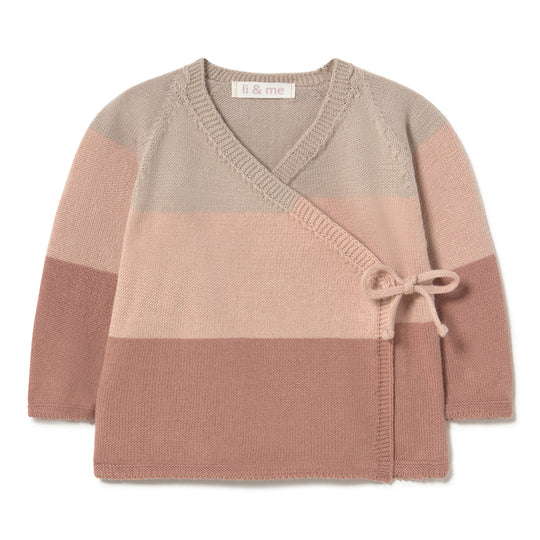Knit Tricolor Kimono - Bloom/Candy/Dune by Li & Me