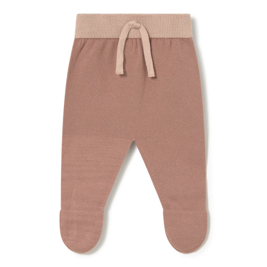 Knit Bicolor Footie - Candy/Bloom by Li & Me