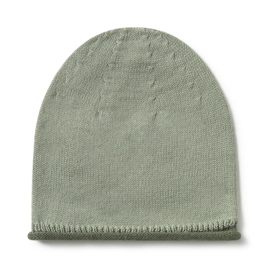 Knit Bicolor Plain Hat - Eucalyptus/Forest by Li & Me
