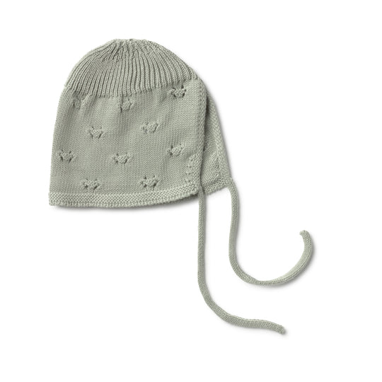 Pointelle Knit Bonnet - Apple by Li & Me