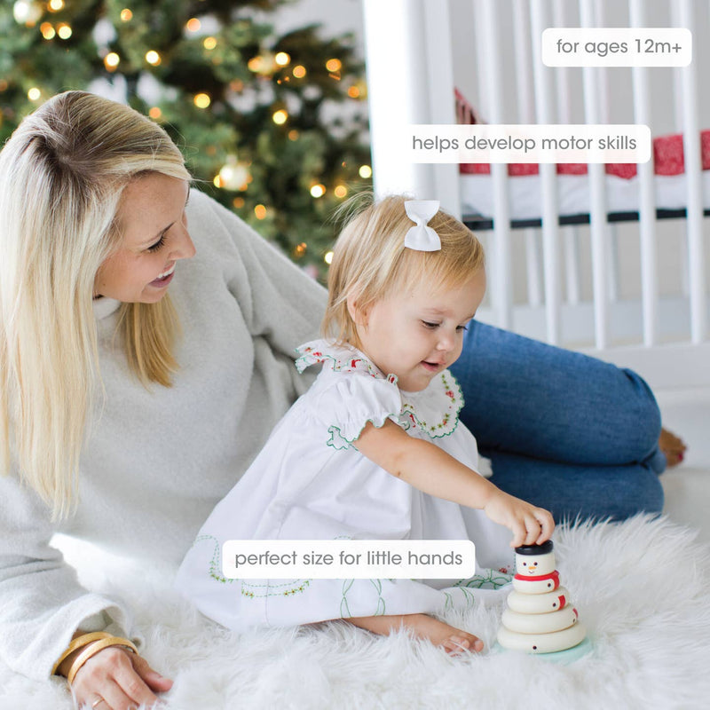 Wooden Snowman Stacking Toy Set by Pearhead