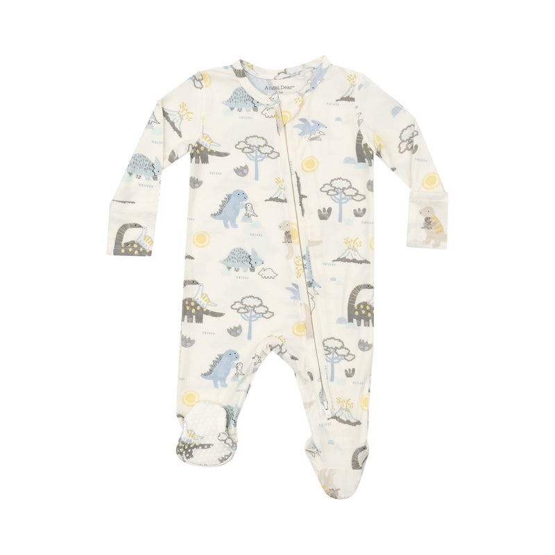 Bamboo 2 Way Zipper Footie - Baby Love Dinos by Angel Dear