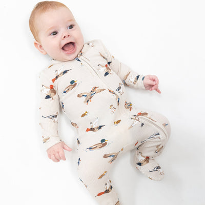 Bamboo 2 Way Zipper Footie - Ducks by Angel Dear