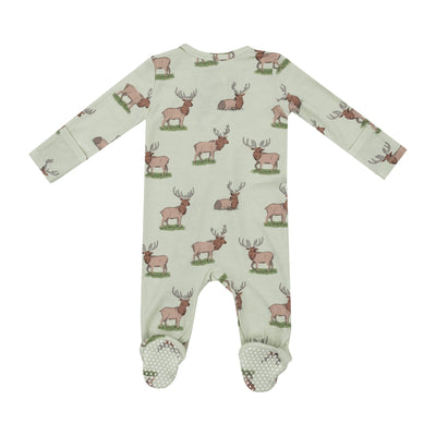 Bamboo 2 Way Zipper Footie - Elk by Angel Dear