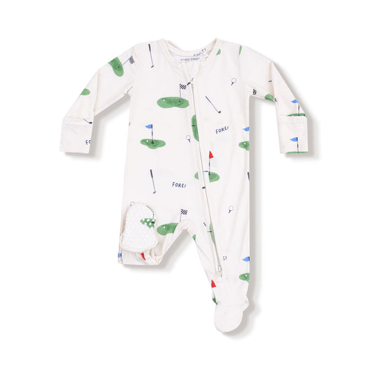 Bamboo 2 Way Zipper Footie - All Fore Golf by Angel Dear