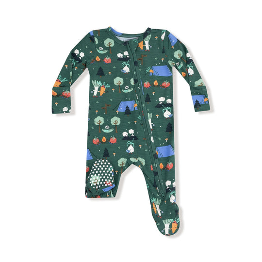 Bamboo 2 Way Zipper Footie - Camping Veggies by Angel Dear