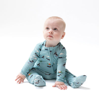Bamboo 2 Way Zipper Footie - Loons by Angel Dear
