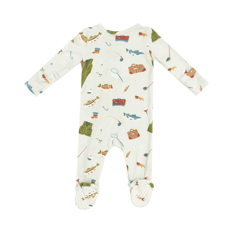 Bamboo 2 Way Zipper Footie - Fishing Things by Angel Dear