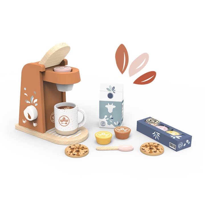 Coffee Machine Wooden Toy Set by Speedy Monkey