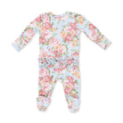 Floral baby onesie on a white background