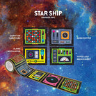 Colorful 'Star Ship' engineer tape with various designs on a space-themed background