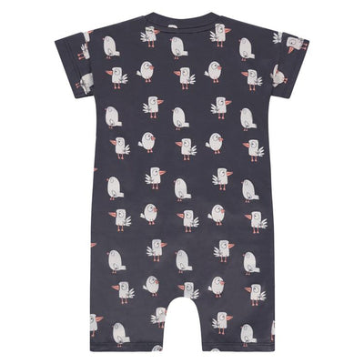 Birds Print Playsuit - Dark Grey by Babyface - FINAL SALE