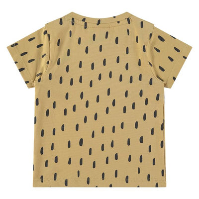 Animal Print Short Sleeve Tee - Ochre by Babyfacee - FINAL SALE