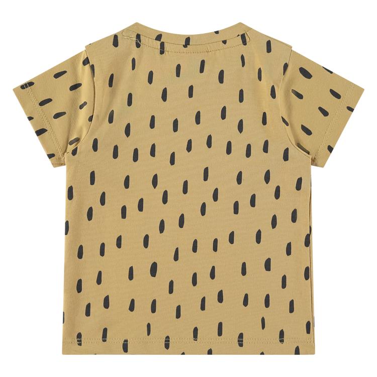 Animal Print Short Sleeve Tee - Ochre by Babyfacee - FINAL SALE