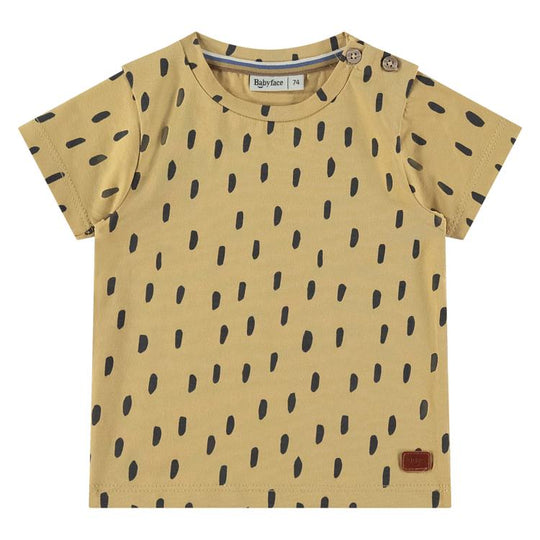 Animal Print Short Sleeve Tee - Ochre by Babyfacee - FINAL SALE