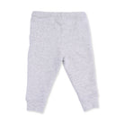 Light heather gray jogger pants for toddlers, shown flat against a white background.