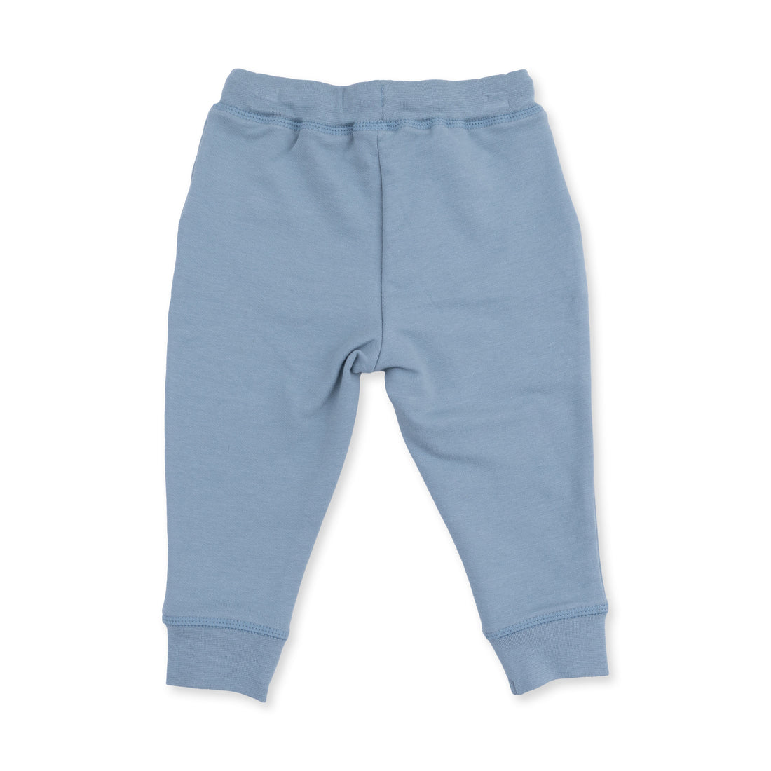 Blue baby pants on a white background