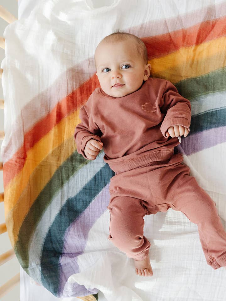 Rainbow Connection Swaddle by Clementine Kids