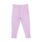 Purple baby leggings on a white background