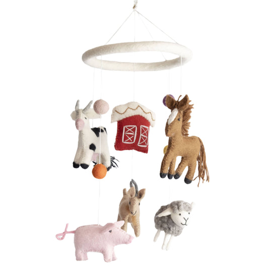 Wool Mobile - Farm/Red Barn by The Winding Road