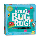 Board game box titled 'Snug as a Bug in a Rug' with colorful bug illustrations on a blue background.