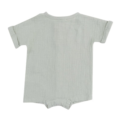 Muslin Dolman Henley Romper - Desert Green by Angel Dear