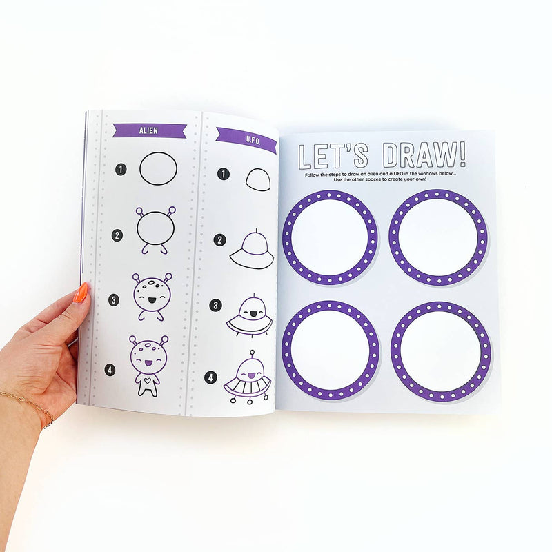 Draw Along Space Stickers Book by Pipsticks