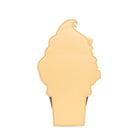 Beige ice cream cone-shaped object on a white background