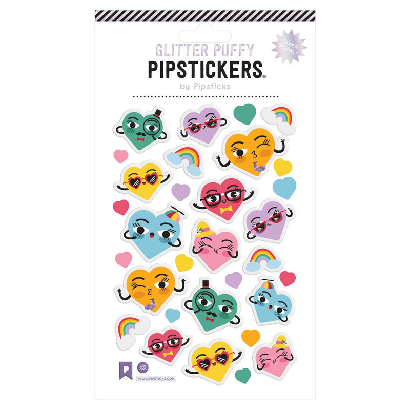 Puffy Huggable Hearts Stickers by Pipsticks