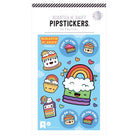 Pack of Pipsticks scratch and sniff stickers with colorful designs on a blue background
