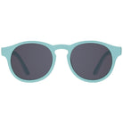 Light blue sunglasses on a white background