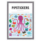Pipstickers packaging with a pink octopus design on a white background