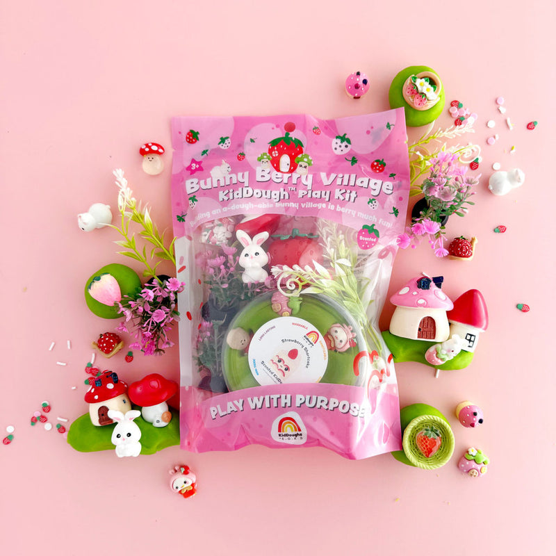 Bunny Berry Village Sensory Play Dough Kit by Earth Grown KidDoughs