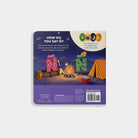 Back cover of "What Does Ñ Sound Like?: A Spanish-English Sound Book" by Mike Alfaro and Gerardo Guillén, featuring an outdoor nighttime campsite illustration with animated letter characters around a campfire, a summary of the book, and a barcode.