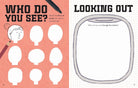 Illustration book page with 'Who do you see?' and 'Looking out' activities.