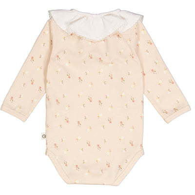 Anemones Ruffle Collar Bodysuit - Balsam Rose by Musli