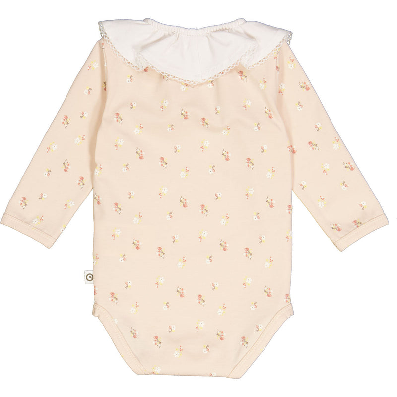 Anemones Ruffle Collar Bodysuit - Balsam Rose by Musli