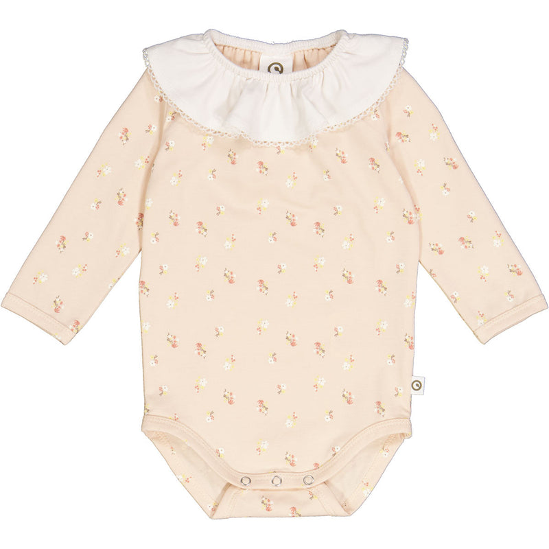 Anemones Ruffle Collar Bodysuit - Balsam Rose by Musli