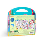 Packaging of eeflo stickers with colorful design and animal illustrations on a white background