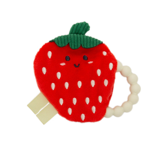 Strawberry Crinkle Baby Teether by Pearhead