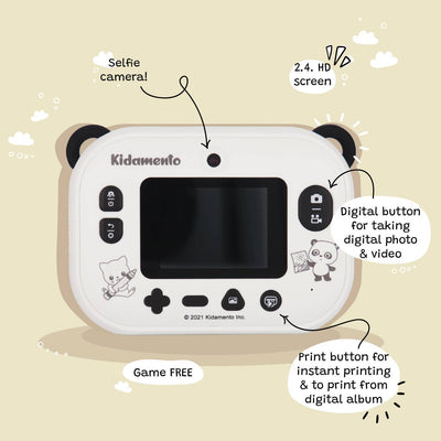 Kids' Print & Digital Camera Model P - Koko the Panda by Kidamento